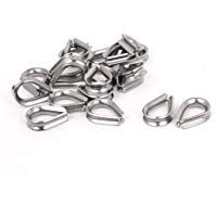 SOURCING MAP Acero Inoxidable 2mm Cuerda De Alambre Cable Dedales Color Plateado 20 Pcs
