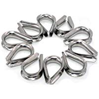 10 PCS 304 Acero inoxidable 3mm Cable Cuerda Cable dedales Tono