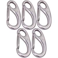 5pcs Peque&ntilde;o llavero al aire libre Living acero inoxidable plata forma de huevo Spring mosquet&oacute;n eslab&oacute;n de enganche r&aacute;pido mosquet&oacute;n