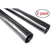 SOFIALXC Tubo De Fibra De Carbono De 500 Mm. Ambos 3K Rollo Envuelto Twill Brillante Superficie (2 Piezas),500mm,35x32mm