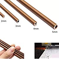SUCAN 300 Mm Longitud Cobre Tubo De 2 Mm / 3 Mm / 4 Mm / 5 Mm De Di&aacute;metro Hueco Cobre Varilla (4MM)