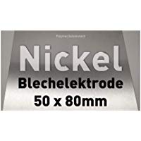 Chapa de n&iacute;quel de 50&nbsp;x 80&nbsp;mm, n&iacute;quel pura, como &aacute;nodo/electrodo (5&nbsp;x 8&nbsp;cm) para electrol&iacute;ticos n&iacute;quel/galvanopl&aacute;stica, vernickeln, N&iacute;quel &aacute;nodo M
