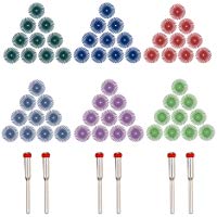 Cepillo abrasivo para detalles - GOXAWEE 60pcs (1") Radial cerdas discos / Aaccesorios de herramientas rotativas para Pulido, Molienda, Lijado, Limpieza - Mixto grano: 80# 120# 220# 400# 600# 1000#