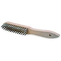 Osborn 0001151393 Cepillos Manuales Cuerpo de Madera Tipo Soldador, Inox Ondulado, N&deg; Hileras 3, Set de 12