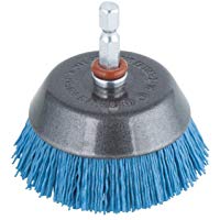 Wolfcraft 2729000 2729000-1 Cepillo de Copa de Nylon, vastago 6 mm, Azul = Suave diam. 65 mm, 65mm