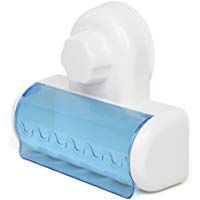 BESTOMZ Soporte del Cepillo de Dientes de Pared con Ventosa a Prueba de Polvo de 5 Bastidores para Ba&ntilde;o Hogar (Azul)