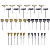 36Pcs Rueda de alambre de acero de bronce que pulimenta cepillos que pinta el kit determinado de la pluma para Dremel Die Grinder Rotary Tools