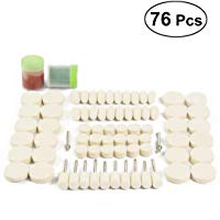 UKCOCO - Juego de 76 almohadillas pulidoras de lana con pasta para madera y metal
