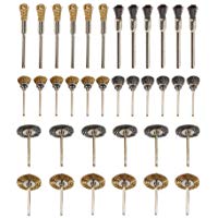 Cepillos met&aacute;licos de 36 pcs Conjunto de Cepillo de Rueda de Alambre de Acero Accesorios para Herramienta Rotativa