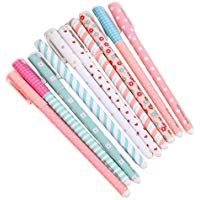 Westeng 10 pcs Pluma de gel Moda Bol&iacute;grafos de Gel Creativas Papeler&iacute;a,Tinta Negro