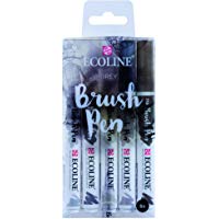Talens Ecoline 5 brush pens "Grey"