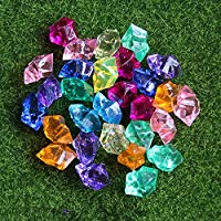 BNASA Aproximadamente 100 Unidades de Cubos de Hielo Artificiales de Piedra de Cristal para Decoraci&oacute;n del hogar o Jard&iacute;n