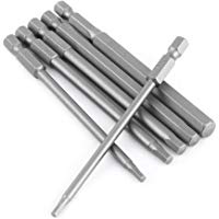 JTENG 6pcs 100 mm Longitud 1/4 V&aacute;stago hexagonal magn&eacute;tico cabeza hexagonal 8 Juego de puntas para destornillador 2.5mm-8mm