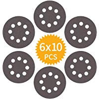 60 Pieza Discos abrasivos para lijar 400 600 800 1000 1500 2000 Carburo de silicio Grano 125 mm para Lijadora orbital 8-agujeros