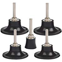 Soporte para discos de papel de lija de 2,5 cm, 5,08 cm, 7,62 cm, con v&aacute;stago de 6,35 mm para pulir herramientas rotatorias redondas, soporte universal de discos de lija de repuesto r&aacute;pido