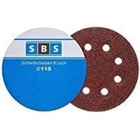 100- Pieza SBS Discos de pulir velcro &oslash; 115 mm Grano 60 para Lijadora orbital 8-agujeros