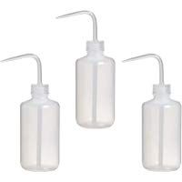 Botella apretable, 3 unidades de botella de seguridad con boquilla estrecha, 250 ml de pl&aacute;stico de econom&iacute;a natural apriete condimento botella de agua tapas para planta