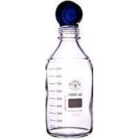 Botella de reactivo, 1lt (1000ml) Botella de reactivo de cristal de laboratorio, libre de (Post) Esterilizable En Autoclave con rosca azul. ISO 4796&nbsp;&ndash;&nbsp;1