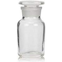 Frasco de reactivo de vidrio para laboratorio de 250&nbsp;ml, de boca ancha, con tap&oacute;n esmerilado, 125ml