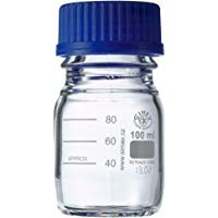 neoLab E-1429 Frascos de laboratorio, GL 45, 100 ml, rosca ISO, tap&oacute;n + anillo vertedor (paquete de 10 unidades)