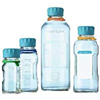 Duran 1502534 Youtility clear laboratory Glass Bottle with cap label and tag, 500 mL (Pack of 4)
