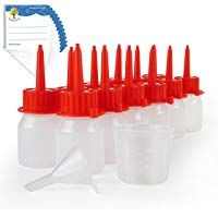 ProfessionalTree&reg; 12 x 30 ml Botellas para L&iacute;quido con Sistema De Goteo y con Embudo De Nedici&oacute;n - 12 Etiquetas - para Conservar l&iacute;quidos - Seguro para Ni&ntilde;os (30 ml)