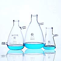 Botellas de filtrado 3.3 de vidrio de borosilicato transparente de calidad alimentaria, cristal de pared pesado, 250 ml, 500 ml, 1000 ml, 2500 ml, 5000 ml, 10000 ml, 15000 ml, 20000 ml de capacidad, 500ml, transparente, 1