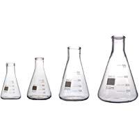 Rocwing Matraz Erlenmeyer C&oacute;nico Graduado de Vidrio Boro 3.3 (50ml+100ml+250ml+500ml)