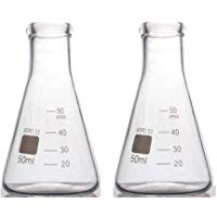 Rocwing Matraz Erlenmeyer C&oacute;nico Graduado de Vidrio Boro 3.3 (50ml, 2 in a pack)