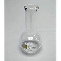 Rocwing Matraz Graduado de Fondo Plano hecho de Vidrio de Borosilicato 3.3 (50ml)