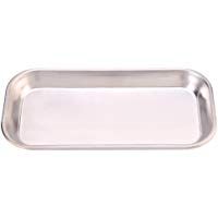 Bandeja de Instrumento M&eacute;dico Bandeja Dental de Acero Inoxidable Bandeja Instrumento de Laboratorio 8.85 x 4.52 x 0.78"