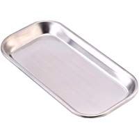 Bandeja dental 201 de acero inoxidable para instrumentos m&eacute;dicos, herramienta &uacute;til para laboratorio cl&iacute;nico, f&aacute;cil de limpiar (8,85 x 4,52 x 0,78 pulgadas en tama&ntilde;o)