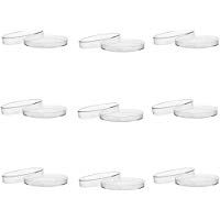 Lezed 20 Pcs Placa de Petri de Pl&aacute;stico Placa de Petri Esterilizada Transparente Recipiente de Cultivo Bacteriano Recipiente de Cultivo Bacteriano Para Cultivo de Laboratorio Levadura 70mm&90mm