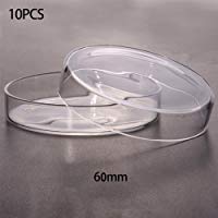 Platos de Petri asequibles de 10pcs Placas de Petri de poliestireno - 35mm / 55mm / 60mm / 70mm / 100mm / 150mm Borrar placas de Petri(60mm,60mm)