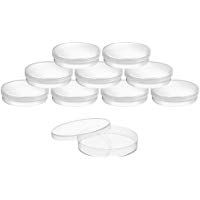 KINDPMA 10Pcs Placa de Petri de Pl&aacute;stico Platos de Petri Esterilizada Transparente Bacteriano Plato con Tapa para Cultivo de Bacterias Semillas Hongos An&aacute;lisis de Laboratorio 7 x 7 x 1.5 cm