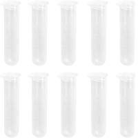 10pcs Cilindro graduado laboratorio de ensayo Tubos de centr&iacute;fuga de pl&aacute;stico con tapa