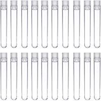 50 Piezas de Tubos de Prueba de Pl&aacute;stico Transparente 12 por 75 mm con Tapas de Empuje, 5 ml