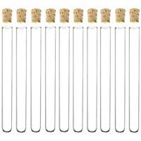 Pack de tubos de ensayo de pl&aacute;stico con tap&oacute;n de corcho para recuerdos de boda, transparentes como el cristal, 16x150mm 20ml, 1