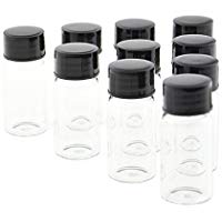 Viales de cristal transparente para la recogida de muestras, con tapa de rosca, capacidad para 10&nbsp;ml; paquete de 10 unidades