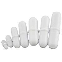 7pcs PTFE magn&eacute;tico Agitador mezclador Stir Bar Color Blanco