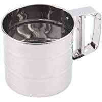 TYY-guang Tamiz de la harina de Acero Inoxidable Manual de az&uacute;car Hornear Tamiz con Las Fuentes de la manivela Hornear tamizadora de Cocina para Pasteles, Tartas, Pasteles, Magdalenas