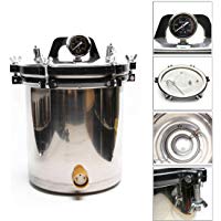 JACKBAGGIO 18L-24L Nuevo Inoxidable El&eacute;ctrico Calentado Esterilizador De Vapor Autoclave,Port&aacute;til Alta Presi&oacute;n Olla De Esterilizaci&oacute;n A Vapor Por Cient&iacute;fico Lab Dental Uso (18 L Litros, Normal)