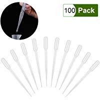 UEETEK 100pcs 3ML transferencia pipeta gotero pl&aacute;stico graduado pipetas de medici&oacute;n desechable para mezclar pinturas acr&iacute;licas y laboratorio