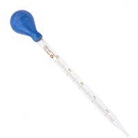 Lorsoul 10ml Lab Escala del Vidrio L&iacute;nea cuentagotas de la pipeta, dejando Caer una pipeta de Goma Azul, Cabeza Pipetas cuentagotas