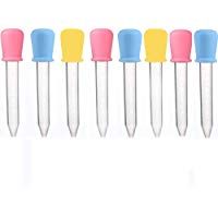 Light House 8PCS cuentagotas l&iacute;quidas, y cuentagotas de transferencia de pipetas de pl&aacute;stico con punta de bombilla para el aceite de caramelo Cocina Kids Gummy Making 8Colors