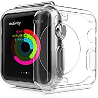 Funda para Apple Watch 42mm delgada HD transparente [Cobertura Completa] [ 0,3 mm Ultra delgado] [Anti-Ara&ntilde;azos]ultra antipolvo suave TPU protector de Apple Watch series 1/2/3