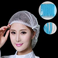 UEETEK No tejida casquillo desechable cabeza de f&aacute;brica de tapas de tela cubre el sal&oacute;n de belleza cap 100pcs