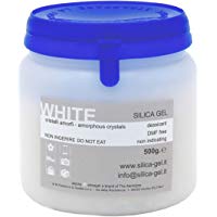 Gel de s&iacute;lice blanco granular en botella sellada de 500 gramos - DMF y cobalto libre