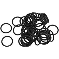 Sourcingmap &ndash; 50 anillos de goma negra de nitrilo para juntas de sellado NBR 12 mm x 15 mm x 1,5 mm