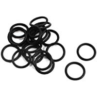 Sourcingmap - 20pcs anillo de goma transversal redonda junta de estanqueidad arandela de 13 mm x 1,5 mm negro